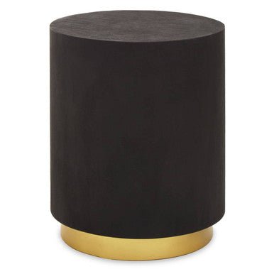 Naro Black And Gold Concrete Look Side Table