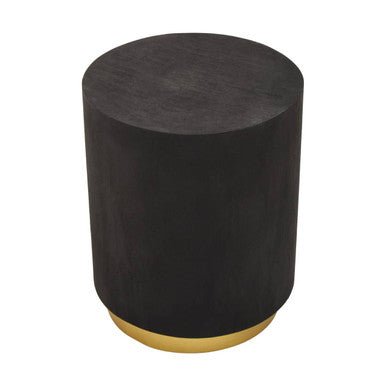 Naro Black And Gold Concrete Look Side Table