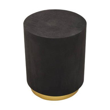 Naro Black And Gold Concrete Look Side Table