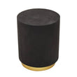 Naro Black And Gold Concrete Look Side Table