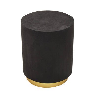Naro Black And Gold Concrete Look Side Table