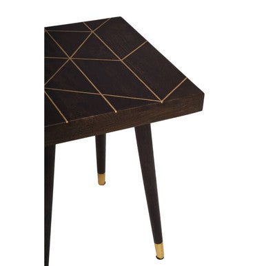 Naro Mango Wood And Gold Tip Legs Side Table