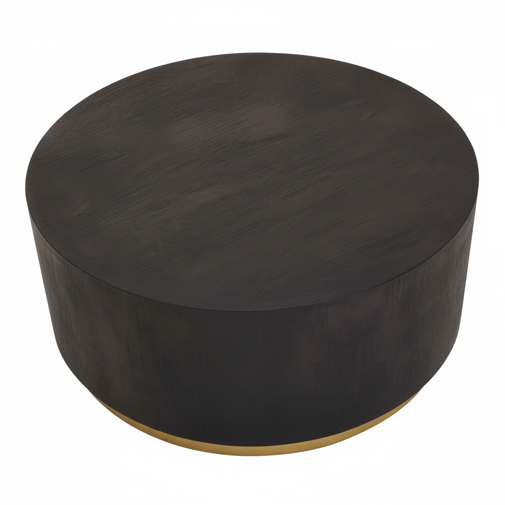 Naro Black And Gold Concrete Look Coffee Table