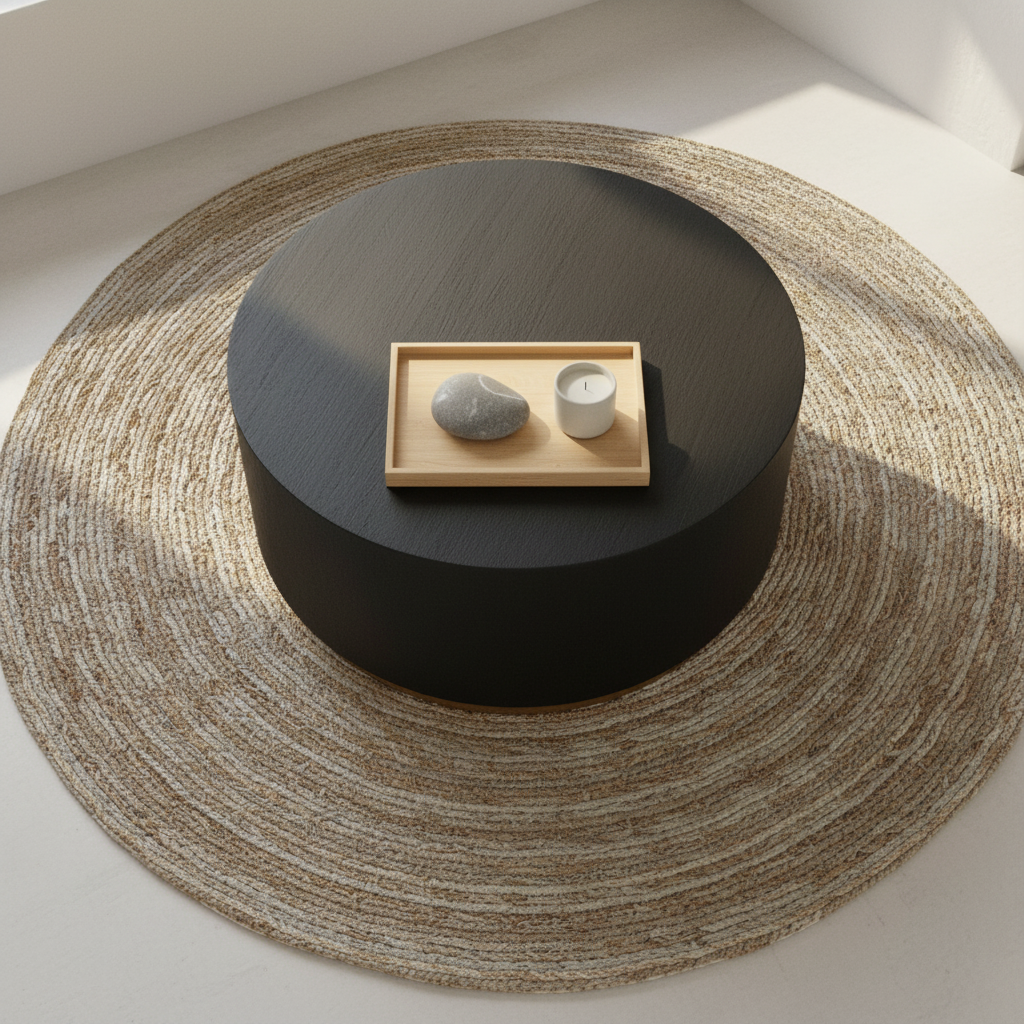 Naro Black And Gold Concrete Look Coffee Table