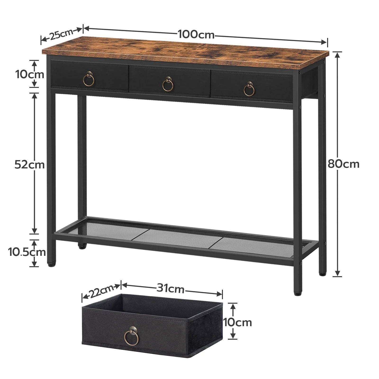 Narrow Entryway Console Table