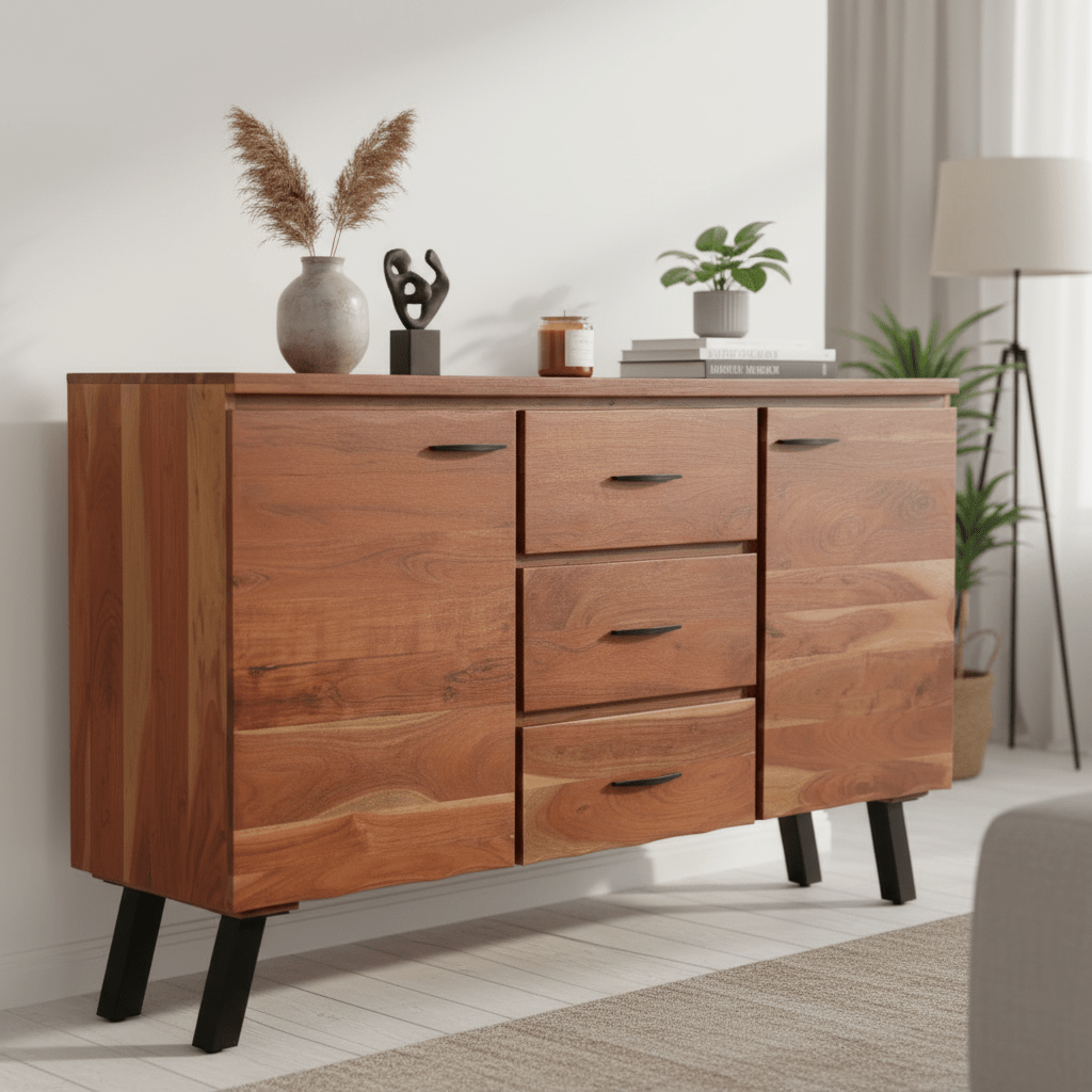 Nashik Large Acacia Sideboard