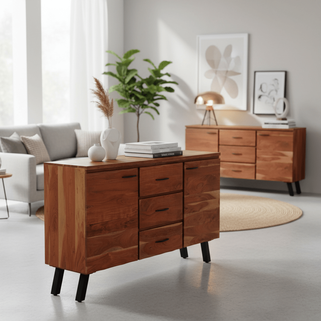 Nashik Large Acacia Sideboard