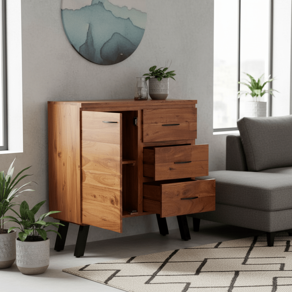 Nashik Small Acacia Sideboard