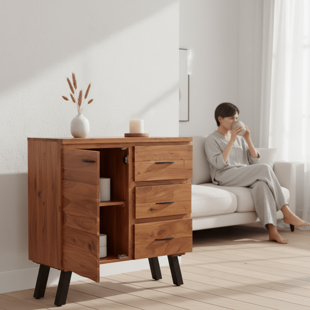 Nashik Small Acacia Sideboard