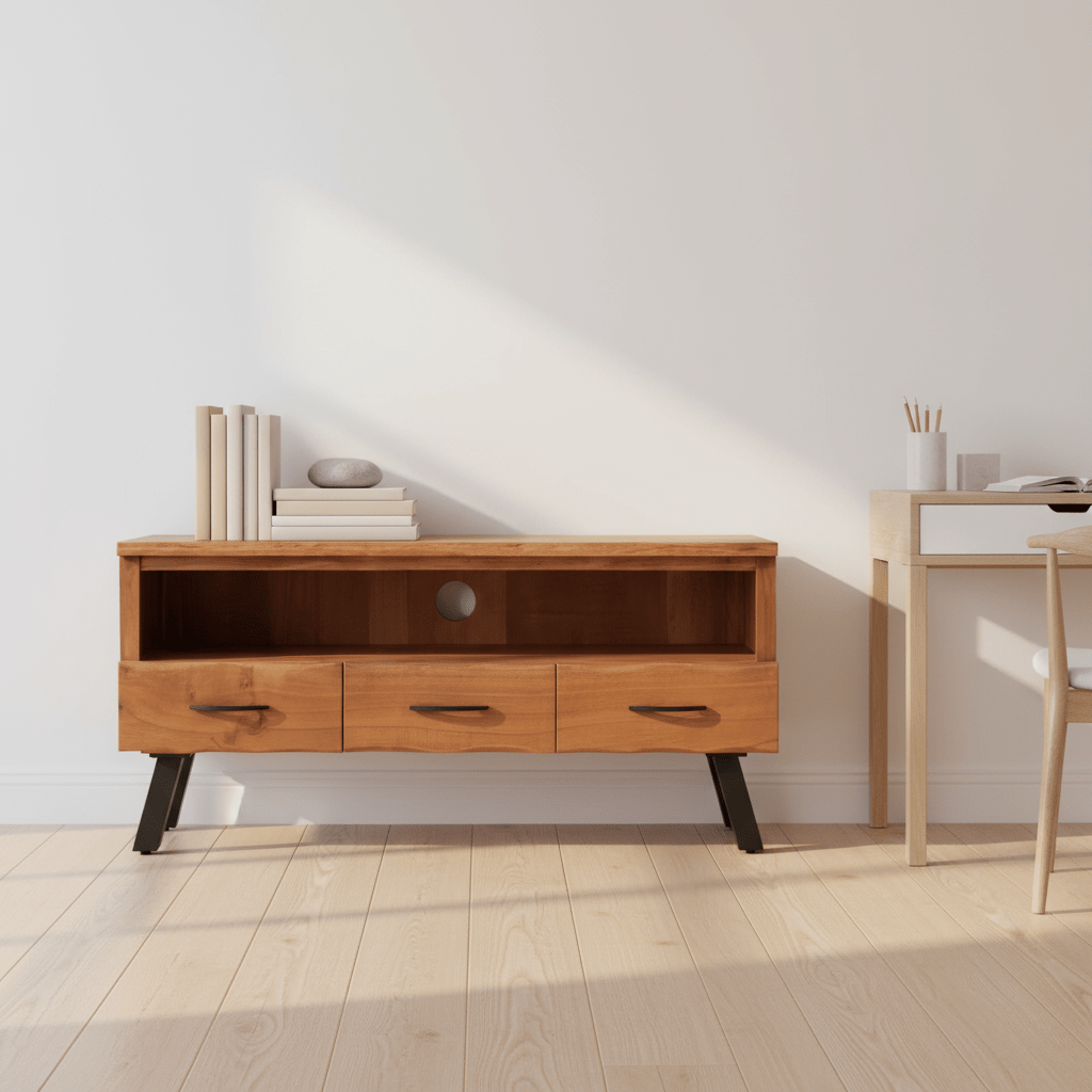 Nashik Three Drawer Acacia Media Unit