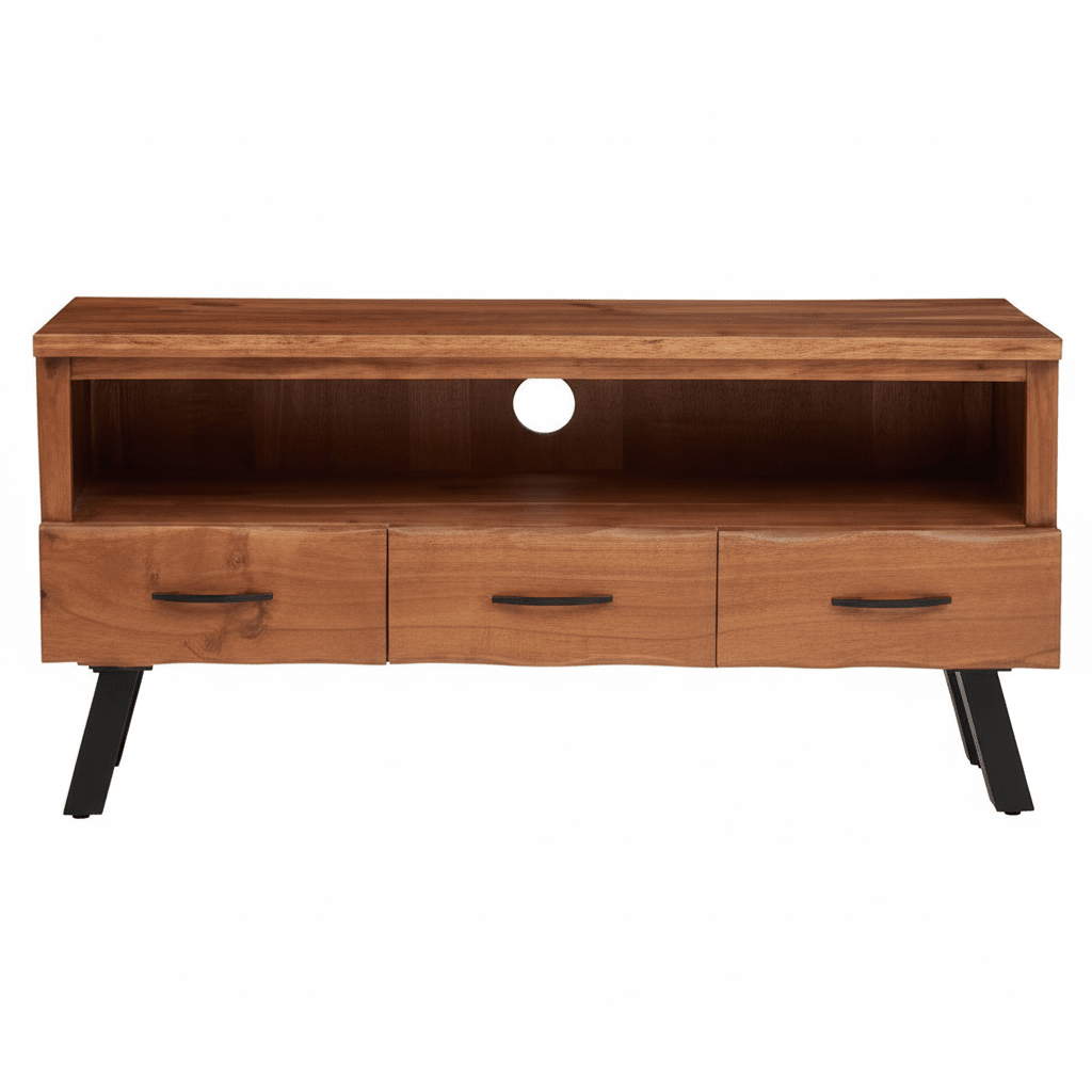 Nashik Three Drawer Acacia Media Unit