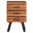 Nashik Three Drawer Acacia Side Table