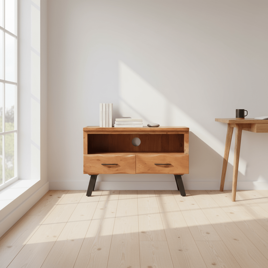 Nashik Two Drawer Acacia Media Unit