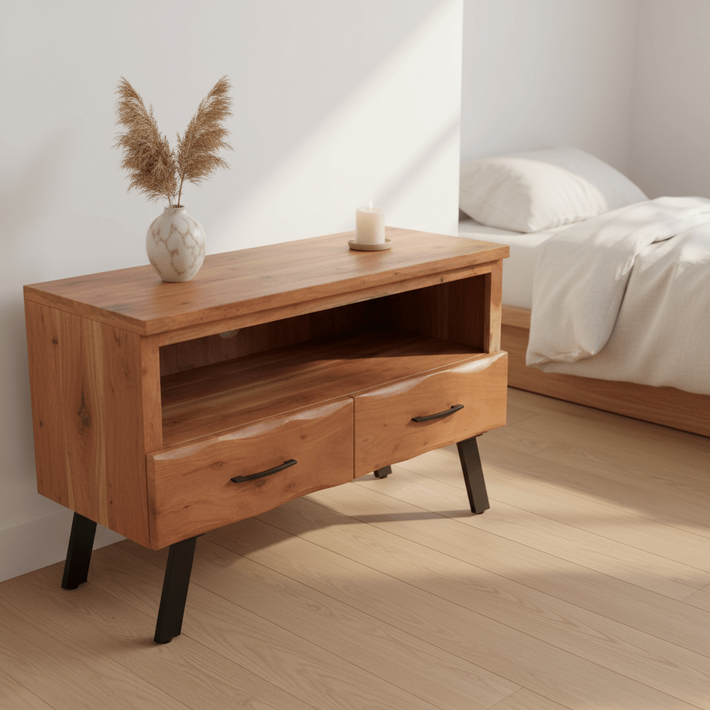 Nashik Two Drawer Acacia Media Unit