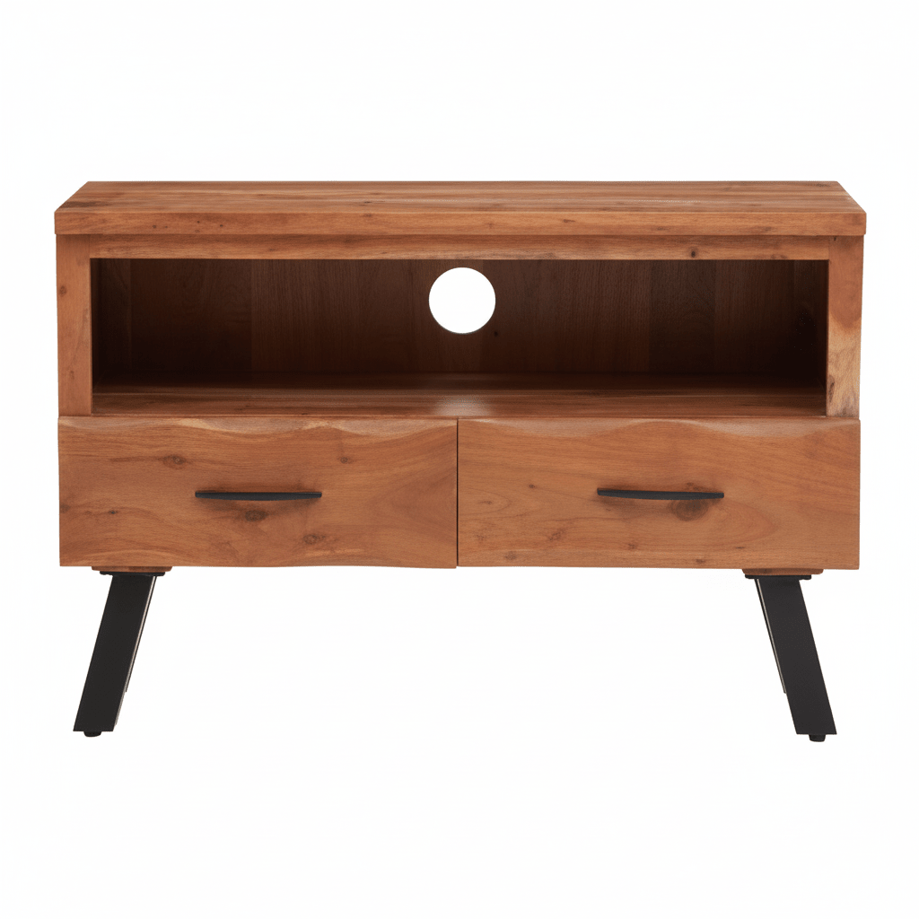 Nashik Two Drawer Acacia Media Unit