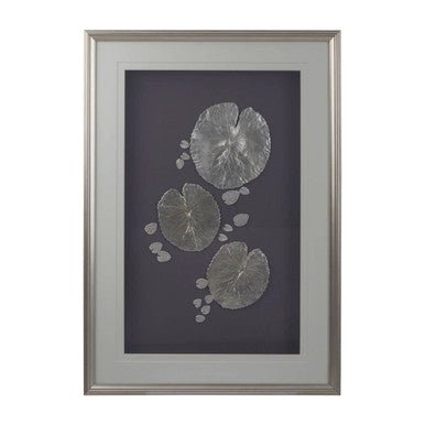 Nason Silver Leaf Design Framed Wall Art