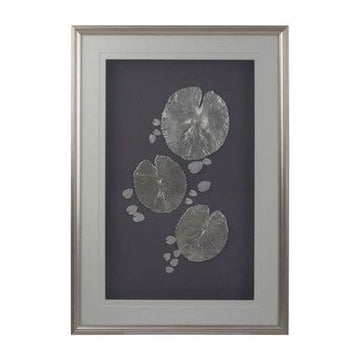 Nason Silver Leaf Design Framed Wall Art