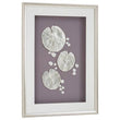 Nason Silver Leaf Design Wall Art with Wooden Frame