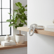 Nason White Marble Three Link Chain Sculpture