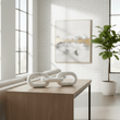 Nason White Marble Three Link Chain Sculpture