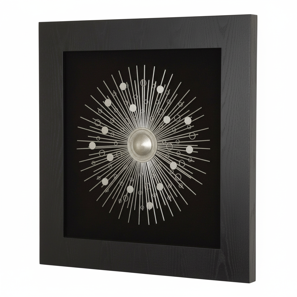 Nason Framed Silver Abstract Wall Art