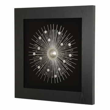 Nason Framed Silver Abstract Wall Art