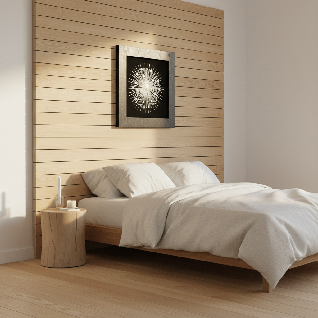 Nason Framed Silver Abstract Wall Art