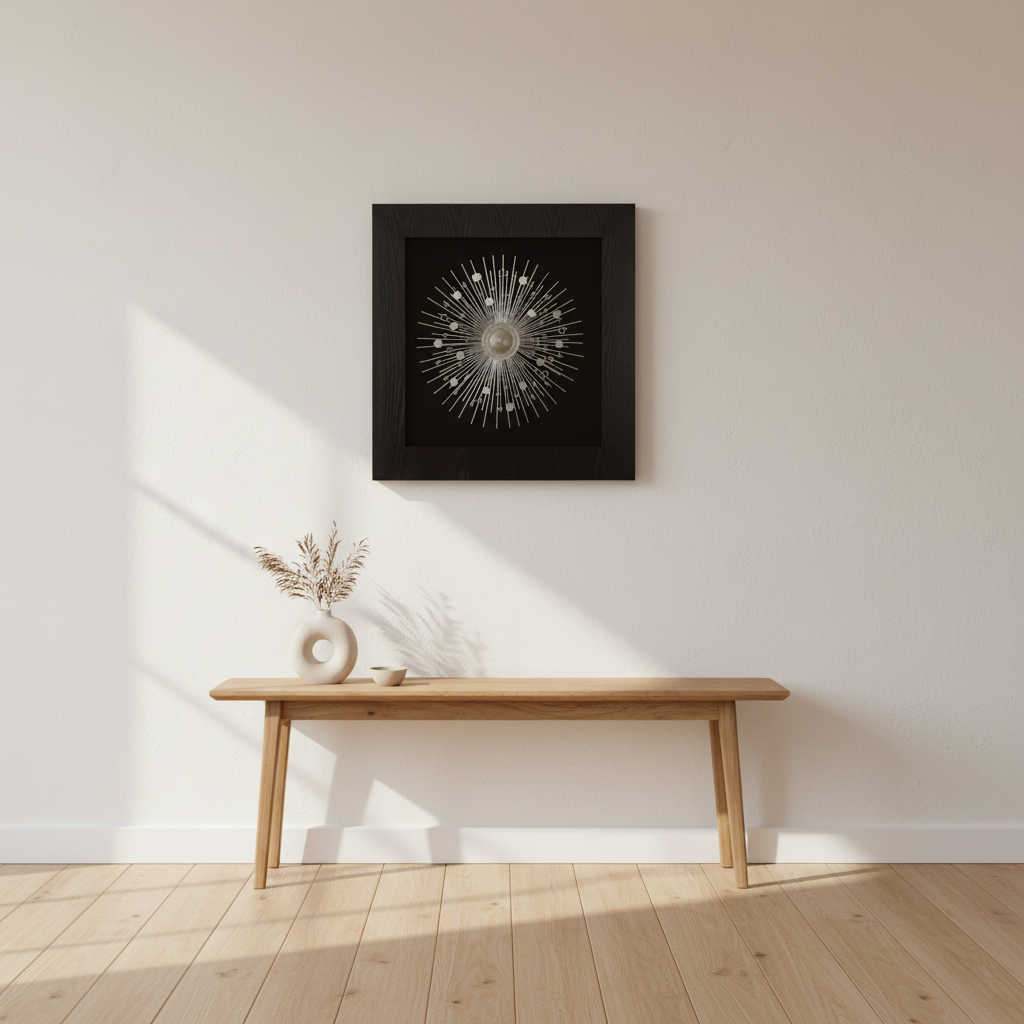 Nason Framed Silver Abstract Wall Art