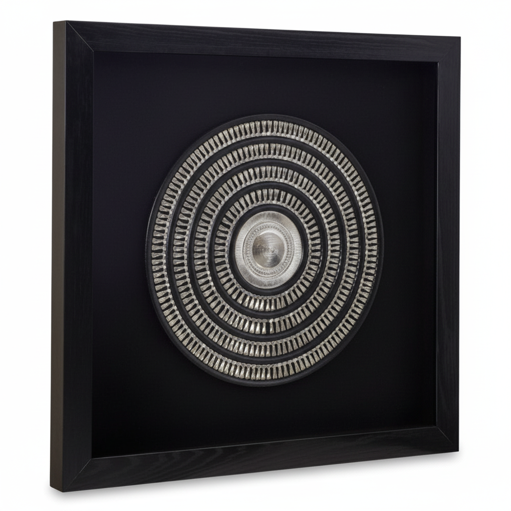 Nason Framed Silver Disc Wall Art