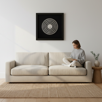 Nason Framed Silver Disc Wall Art