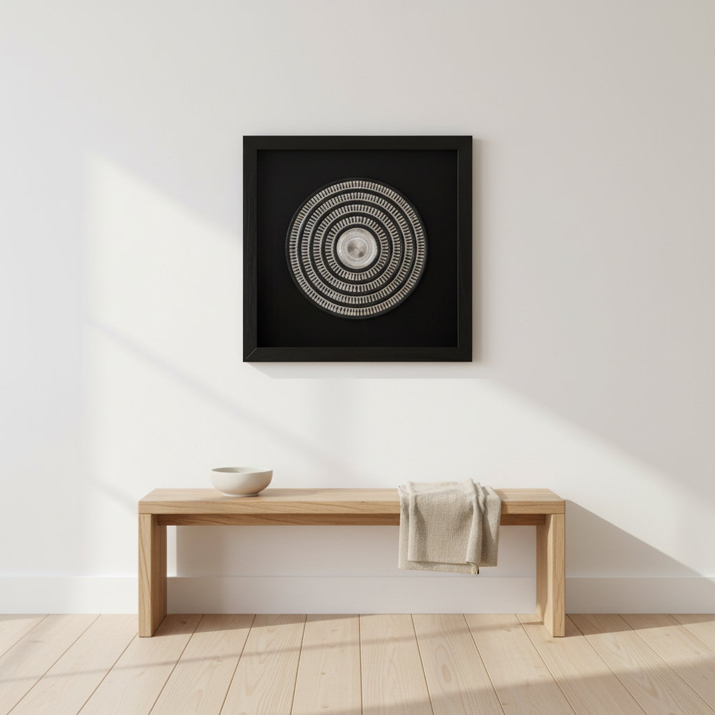 Nason Framed Silver Disc Wall Art