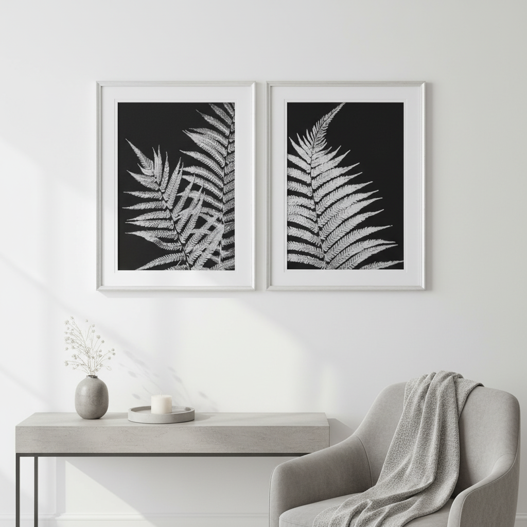 Nason Set Of Two Leaf Print Wall Art