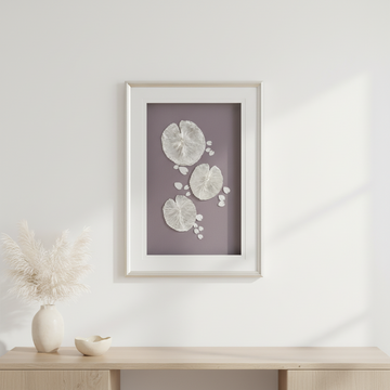 Nason Silver Leaf Design Wall Art with Wooden Frame