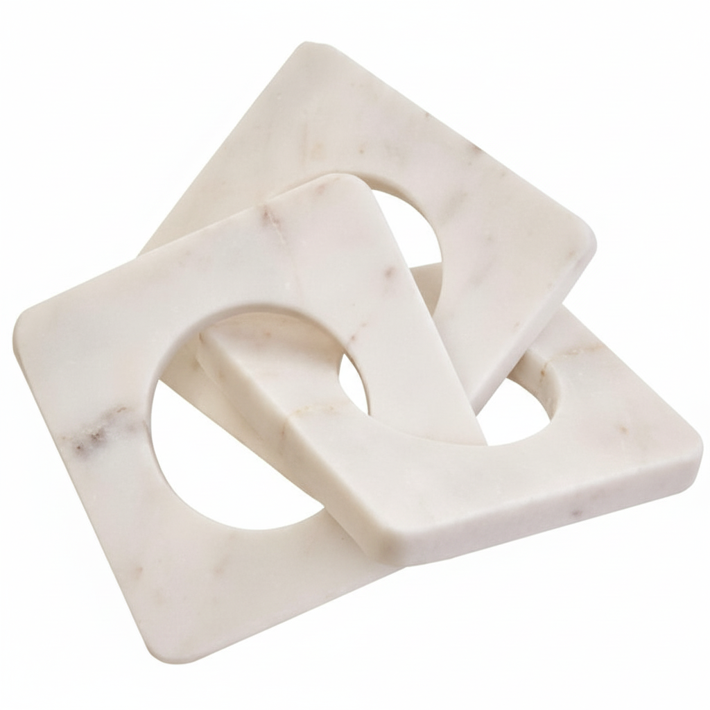 Nason White Marble Three Link Chain