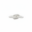 Nason White Marble Three Link Chain Sculpture