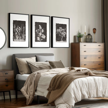 Nature Art Dark Botanical Wildflowers & Blossom wall art displayed on a wall in a styled room — view 10