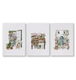Nature Canvas Wall Art Botanical Flower Shop Illustrations | Set of 3
