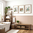 Nature Canvas Wall Art Botanical Flower Shop Illustrations | Set of 3