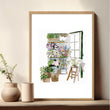Nature Canvas Wall Art Botanical Flower Shop Illustrations — piece 1 of 3 in the set
