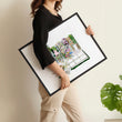 Nature Canvas Wall Art Botanical Flower Shop Illustrations displayed on a wall in a styled room