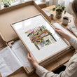 Nature Canvas Wall Art Botanical Flower Shop Illustrations displayed on a wall in a styled room — view 2