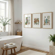 Nature Canvas Wall Art Botanical Flower Shop Illustrations displayed on a wall in a styled room — view 5