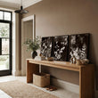 Nature Landscape Art Dark Botanical Wildflowers & Leaves Mink wall art displayed on a wall in a styled room — view 10