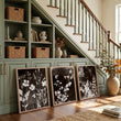 Nature Landscape Art Dark Botanical Wildflowers & Leaves Mink wall art displayed on a wall in a styled room — view 2