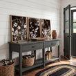 Nature Landscape Art Dark Botanical Wildflowers & Leaves Mink wall art displayed on a wall in a styled room — view 6