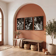 Nature Landscape Art Dark Botanical Wildflowers & Leaves Mink wall art displayed on a wall in a styled room — view 9