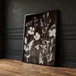 Nature Painting Dark Botanical Wildflower & Leaf wall art — piece 1 of 3 in the set