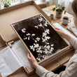 Nature Painting Dark Botanical Wildflower & Leaf wall art displayed on a wall in a styled room — view 11