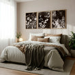 Nature Painting Dark Botanical Wildflower & Leaf wall art displayed on a wall in a styled room — view 3