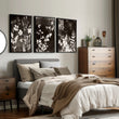 Nature Painting Dark Botanical Wildflower & Leaf wall art displayed on a wall in a styled room — view 8